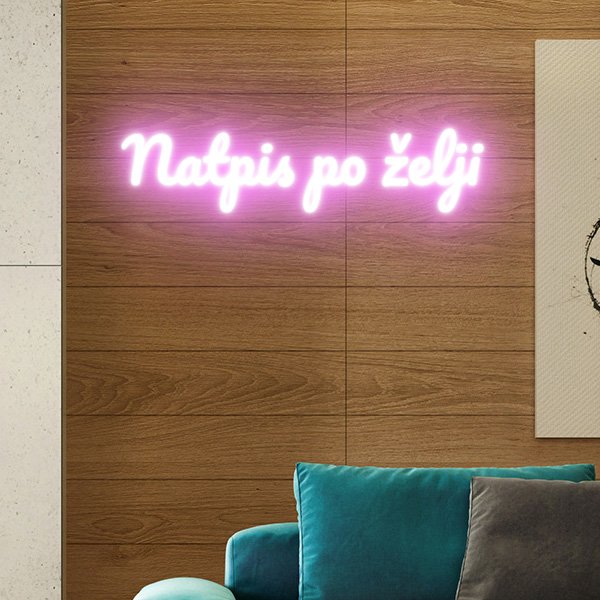 Neon natpis60 cm Pacifico Rezano oko slova Roza